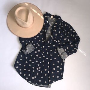 Roxy Polka Dot Chambray Shirt!